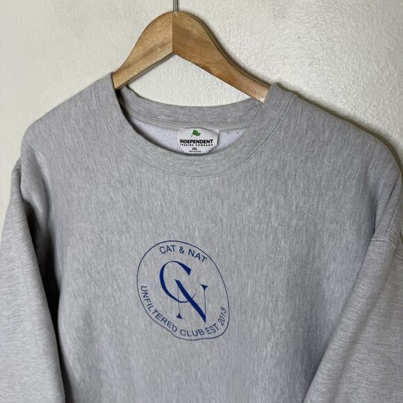 Cat And Nat Unfiltered Club EST 2013 Gray Crewneck Sweatshirt Women’s‎ 2XL - Picture 2 of 8